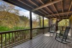 Lower Level Porch with Rocking Chairs 